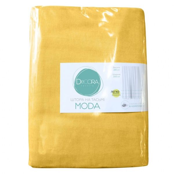 Штора Moda 200х285 см желтый Decora