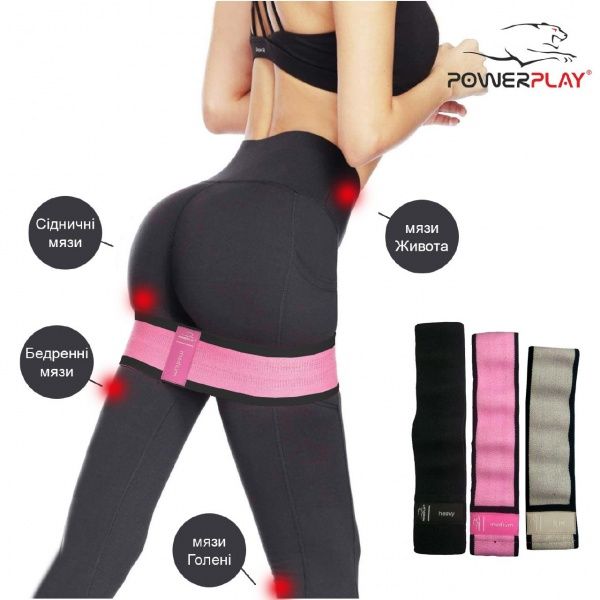 Еспандер PowerPlay петля d64 сірий PP-4111