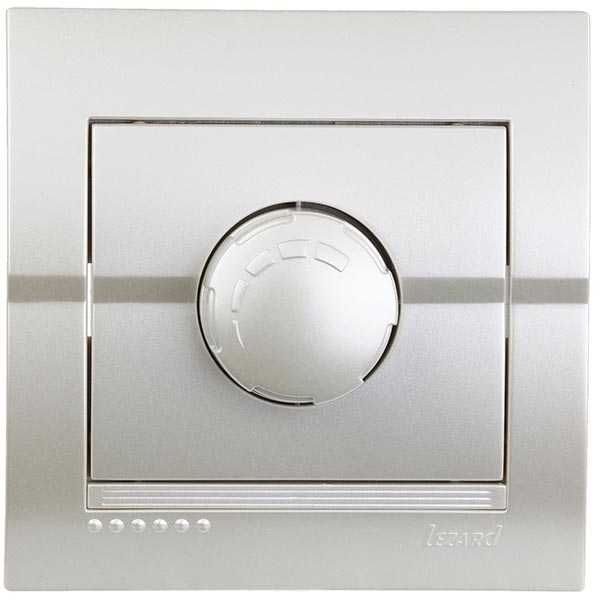 Светорегулятор поворотный Lezard DERIY 10 А 250 В 800Вт IP20 жемчужный металлик 702-3030-115