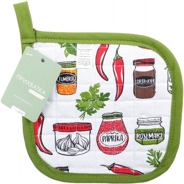 Прихватка Специи 20x20 см светло-зеленый Homeline 