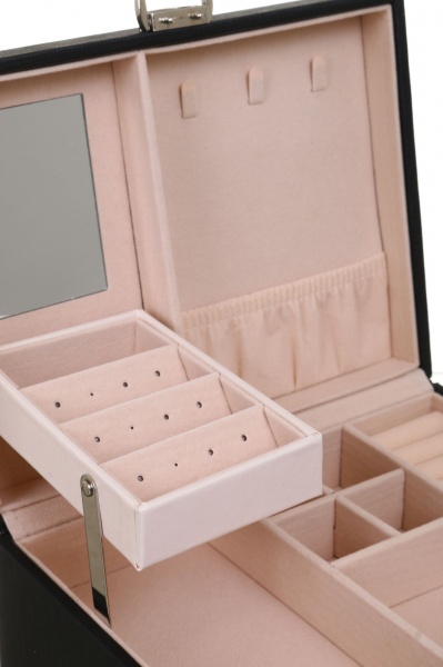 Шкатулка для украшений Royal case 22х18х13 см черная