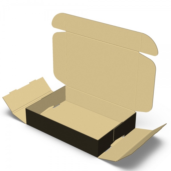 Картонная коробка (Е) черная 236x168x50 мм