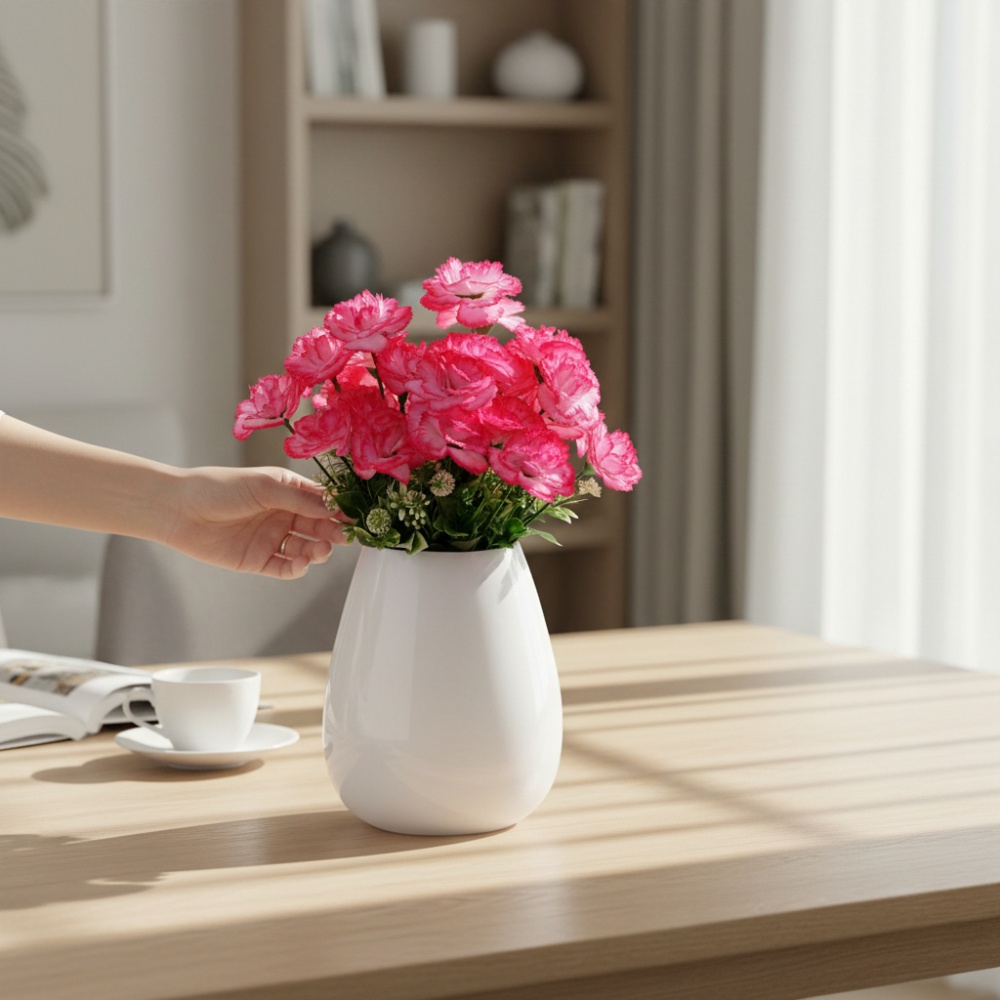 Ваза скляна Wrzesniak Glassworks Maestro Tear 22,8 см біла 17-10076A