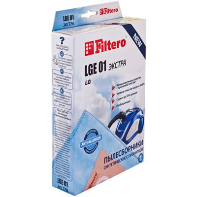 Мешок синтетический для пылесоса Filtero LGE 01 экстра 4 шт