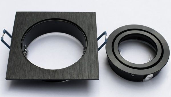 Светильник точечный Hopfen 50 Вт GU5.3 черный ALUM 1702 BK 