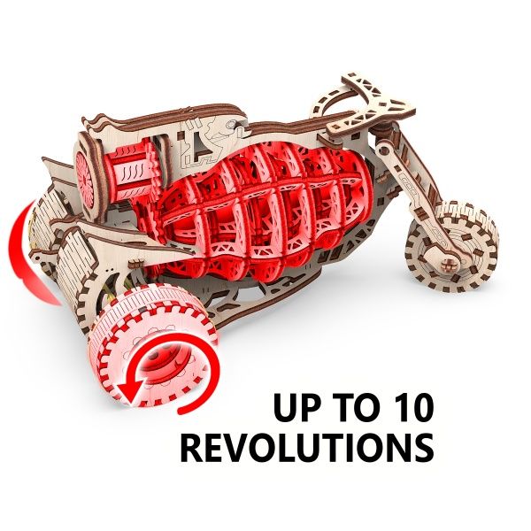 Дерев'яний 3D-конструктор Mr.Playwood Механічна машина «Старбайк» 10104