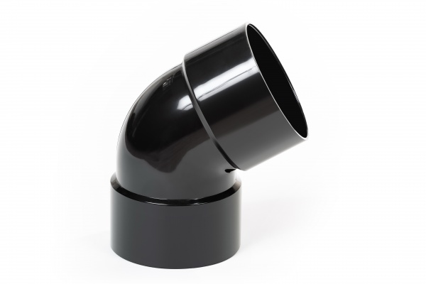 Коліно труби PROFiL дворострубне 60° 100 мм чорний 
