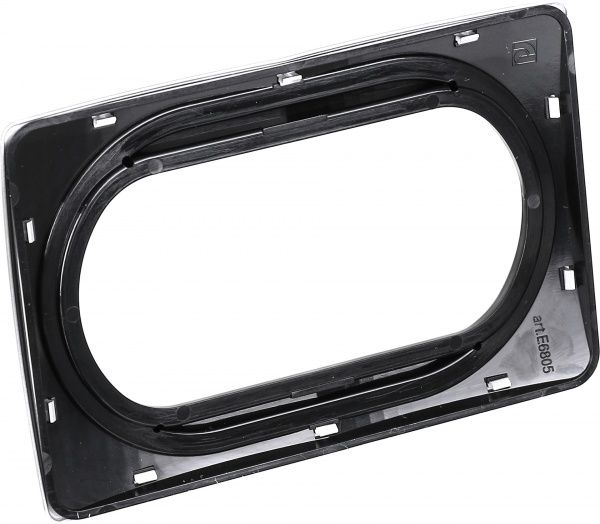 Рамка одноместная Aling-Conel Eon горизонтальная серебристый / черный E6805.S1E