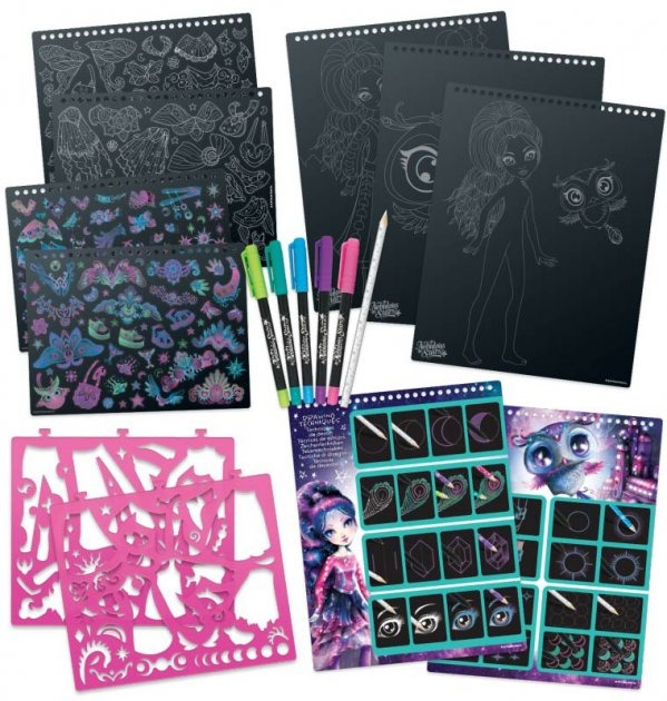 Набор для творчества Nebulous Stars Скетчбук Эклипсия черные листы 11121