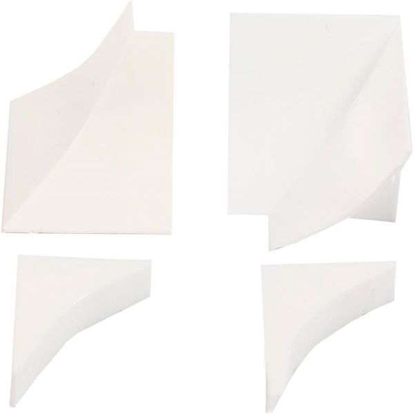 Комплект фурнітури ОМіС к плинтусу для стільниці 100x150 мм білий