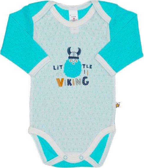 Боди детское ТМ Софія с накатом Цветочки р.68 бирюзовый 171168 