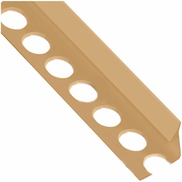 Кутник для плитки TIS внутрішній ПВХ 80,12,0137 8 мм 2,5м карамель