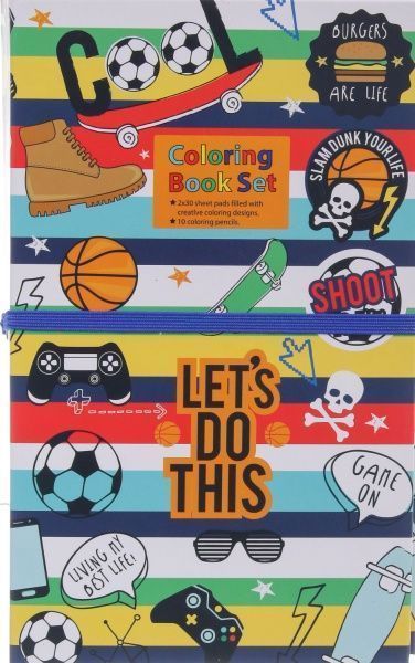 Набор раскраска Football и карандаши цветные 10 шт. 