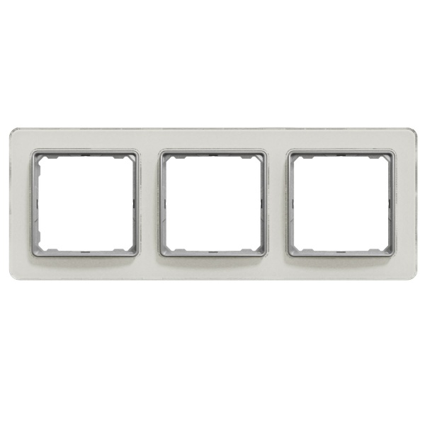Рамка трехместная Schneider Electric Sedna Elements универсальная белое стекло SDD360803