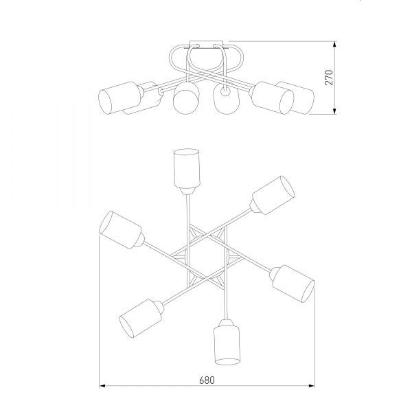 Люстра стельова Strotskis Motive 30167/6 6x40 Вт E27 хром 