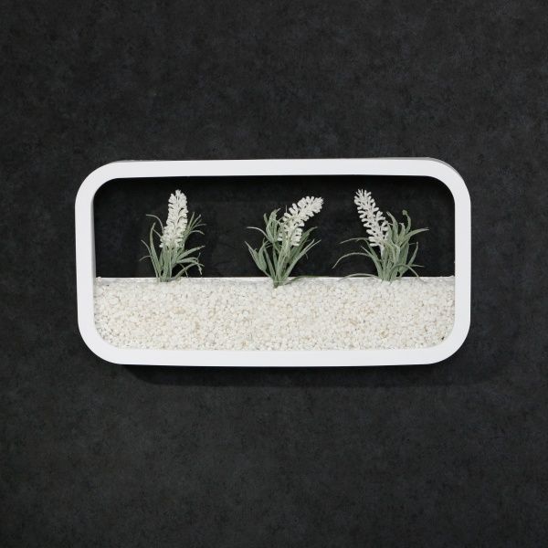 Декор настенный Nature прямоугольный 38x20,5 см белый 