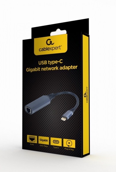 Адаптер Cablexpert A-USB3C-LAN-01, USB type-C 0,15 м (A-USB3C-LAN-01) 