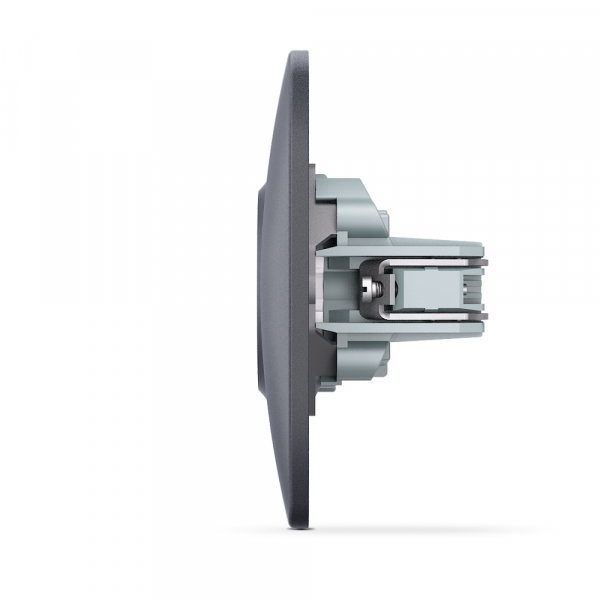 Розетка без заземлення Videx Binera IP20 чорний графіт VF-BNSK1-BG