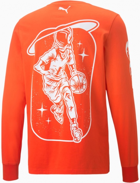 Футболка Puma NOT FROM HERE LS TEE 53511501 р.M помаранчевий