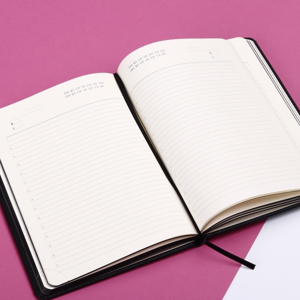 Дневник недатированный CASTELLO черный Buromax A5 2023