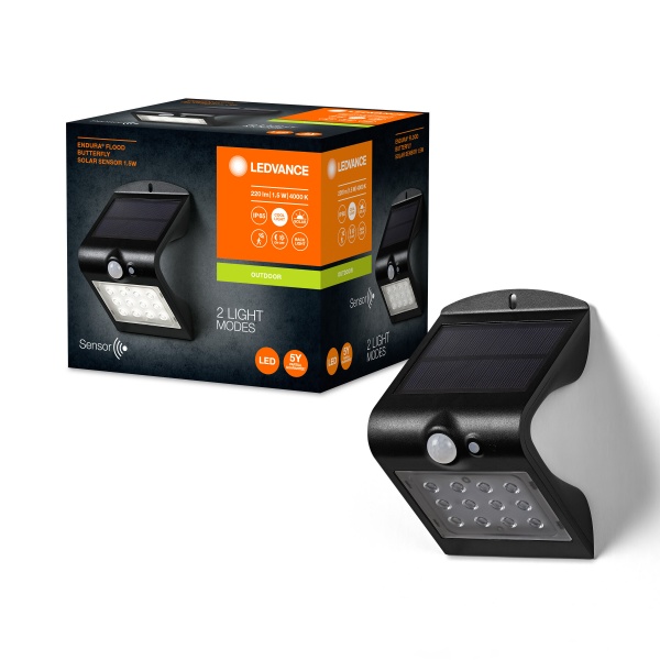 Світильник світлодіодний Ledvance на сонячній батареї 1,5 Вт чорний BFLY 