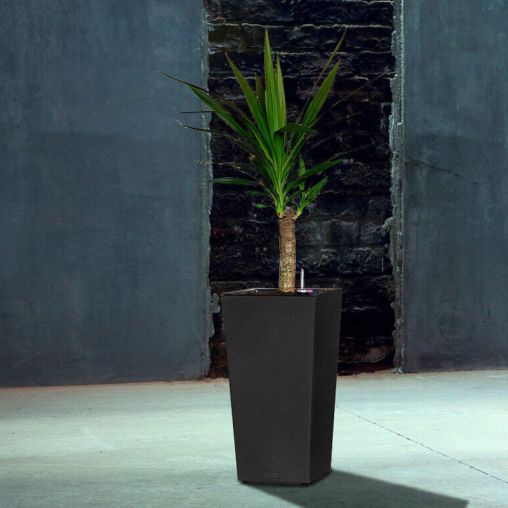 Вазон пластик ELISE 25 см квадратный anthracite 10,5 л Plastkon (238667)