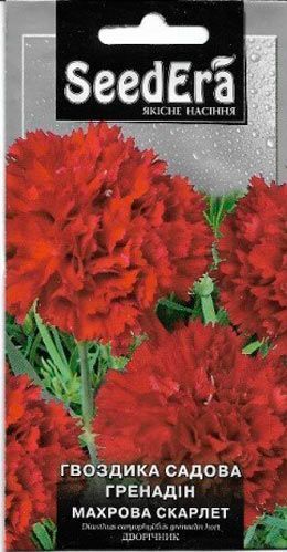 Семена Seedera гвоздика Гренадин махровая Скарлет 0,2 г