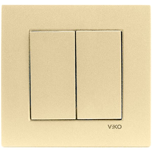 Выключатель двойной Viko Novella бронзовый