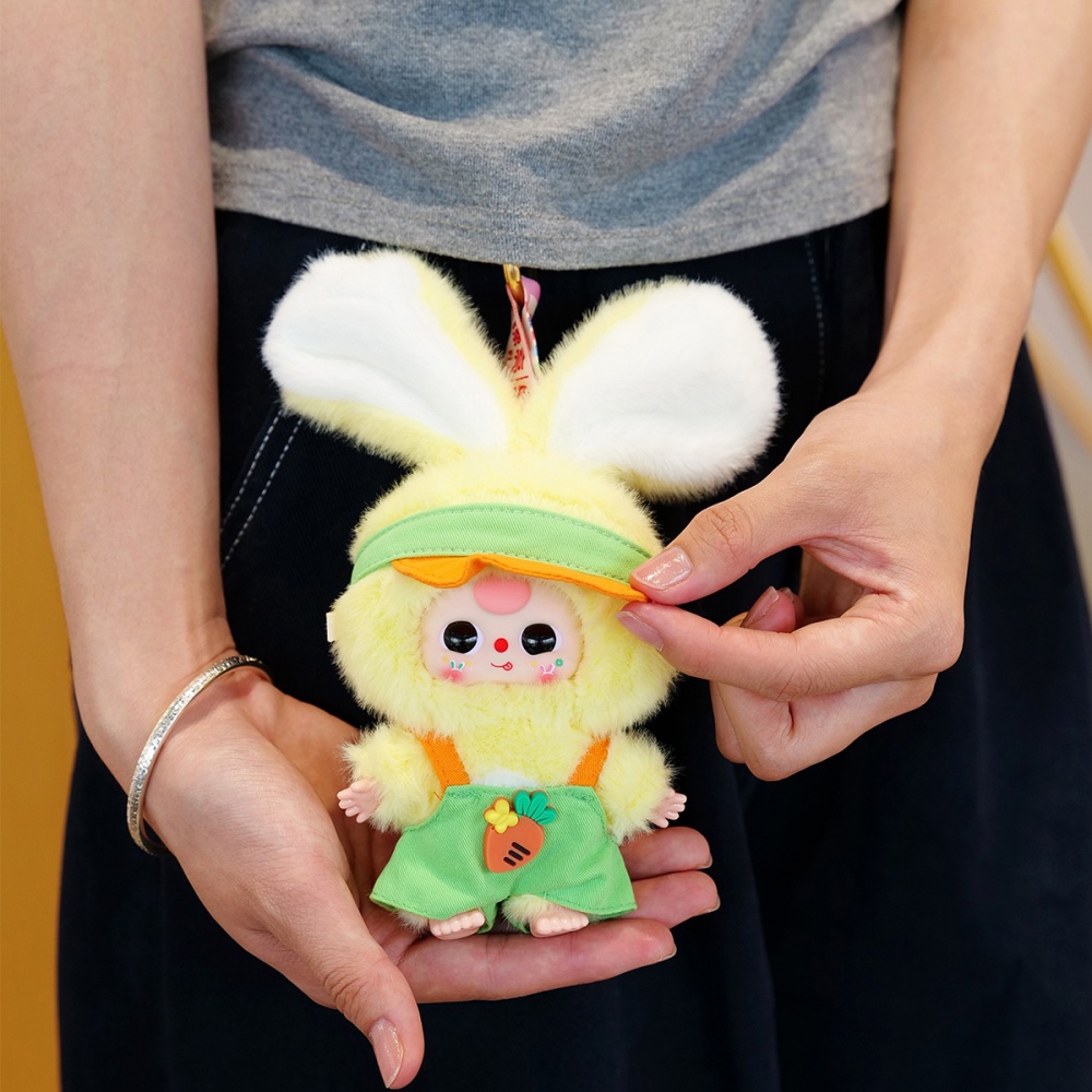 Колекційна м'яка іграшка Pop Top з кільцем Baby Three Макарончики різнокольоровий CRP2605