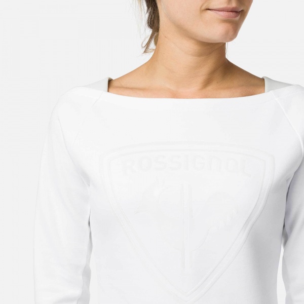 Джемпер Rossignol W LIFETECH ROUND NECK RLIWS04-100 р. L белый