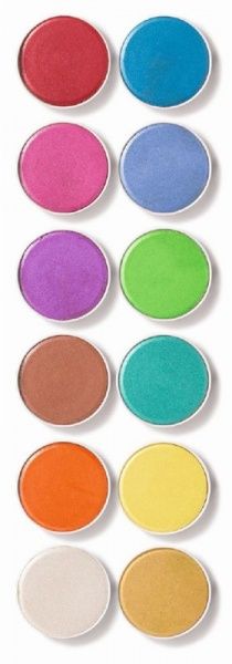 Краски акварельные Djeco 12 цветов с перламутром