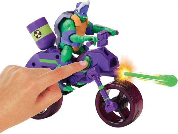 Фигурка TMNT Эволюция черепашек-ниндзя Донателло с мотоциклом 