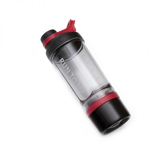 Шейкер з контейнером KXN-1199 600 мл серо-красный Casno