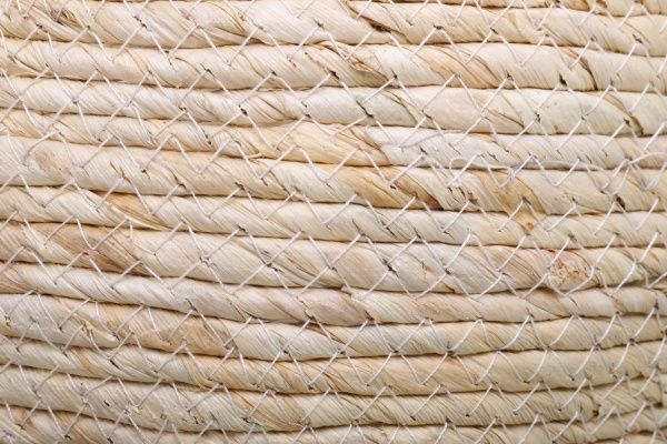 Кошик з ручками Рогоза маленький 26х23 см бежево-чорний