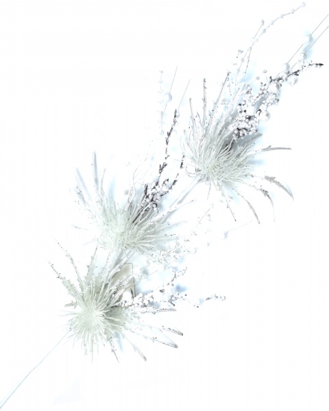 Декорация новогодняя Dalian Everglory ветка с цветками и ягодами 26 см EYK20-1200-1/ 3 