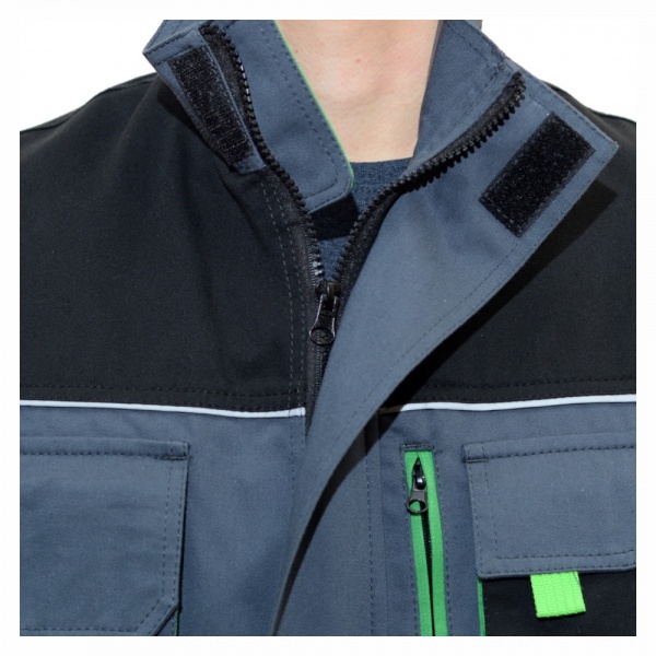 Куртка рабочая Trident Престиж р. XXL 56-58 рост 5-6 TRIDENT серый с черным/зеленый