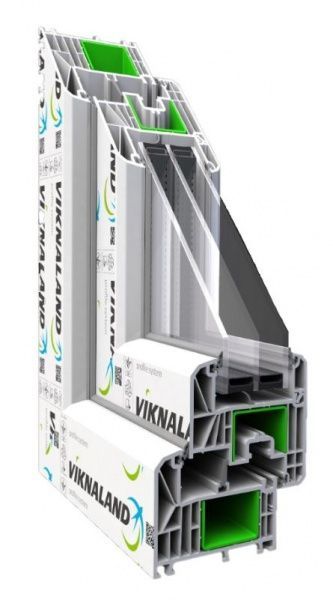 Окно поворотно-откидное VIKNALAND В 70 800x800 мм правое 