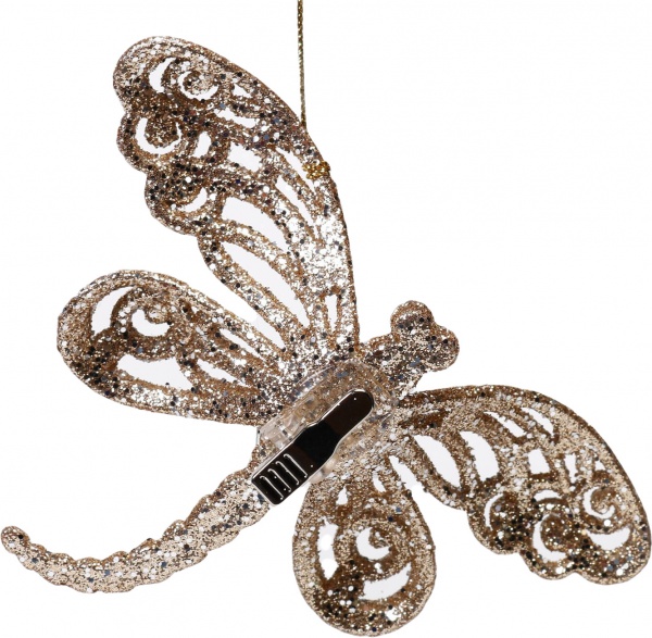 Декоративная подвеска Global Treasure Стрекоза 4 см белый EPI-P141202