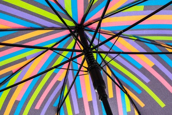 Зонт-трость Susino Rainbow Top 21008 черный с рисунком 