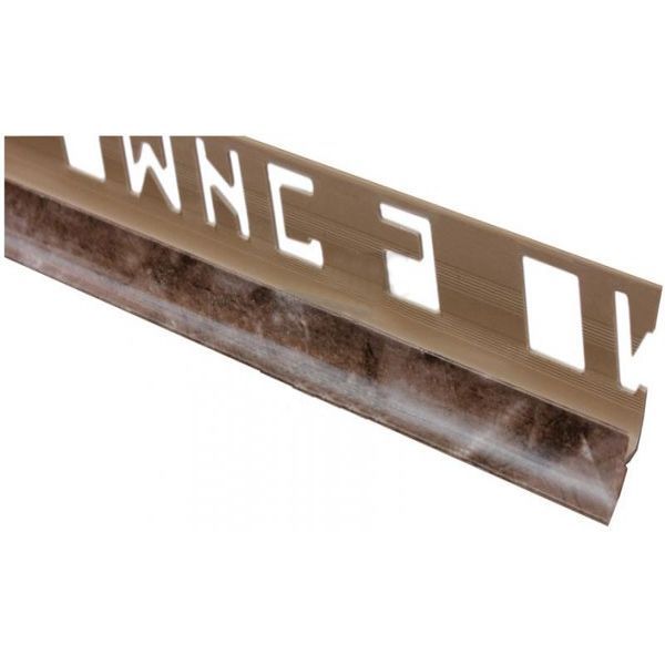 Кутник для плитки ОМіС внутрішній ПВХ 9 мм 2,5м мармур коричневий