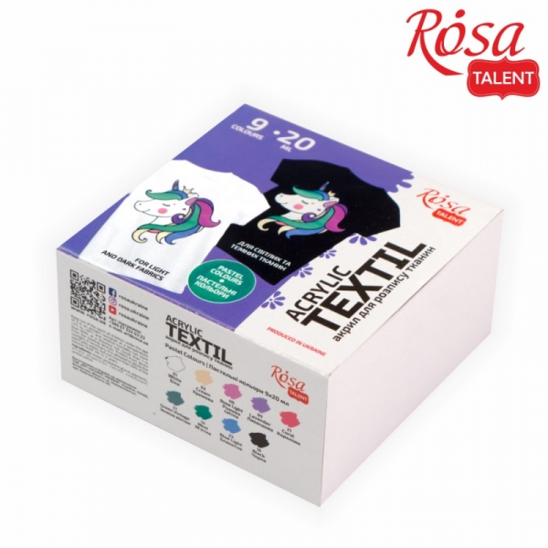 Набор красок Unicorn 9 x 20 мл Rosa Start