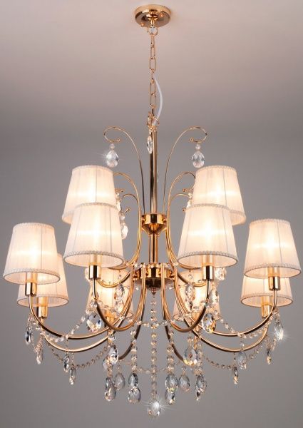 Люстра підвісна Strotskis Emiliana 12x40 Вт E14 білий/золото 10087/12 