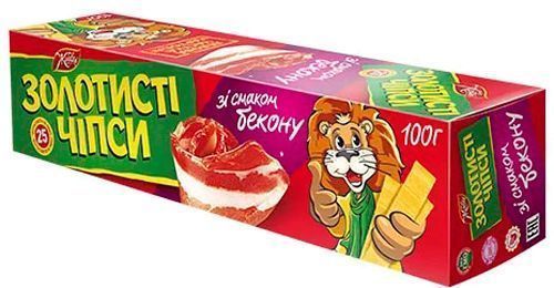Чипсы ЖАЙВІР картофельные Золотистые со вкусом бекона 100 г 