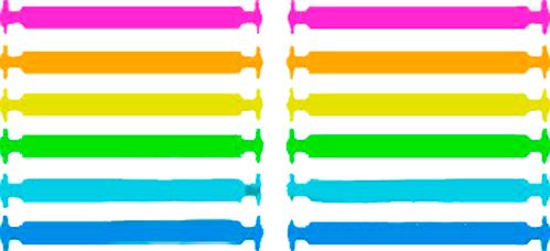 Шнурки силиконовые AntiLaces Classic SRBW565 мульти 