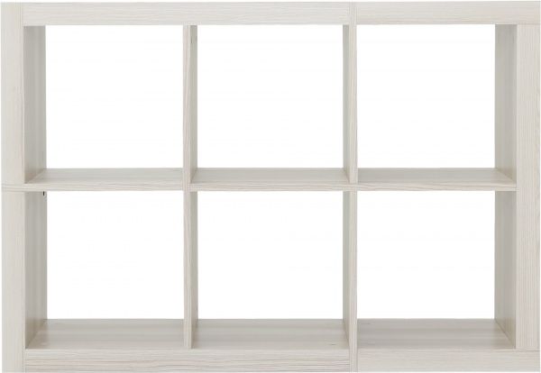 Стеллаж двухсторонний Inteo Кубус МИКС 2х3 792x1146x290 мм клен 