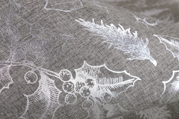 Скатерть Noel 140x180 см серый с серебристым Luna 