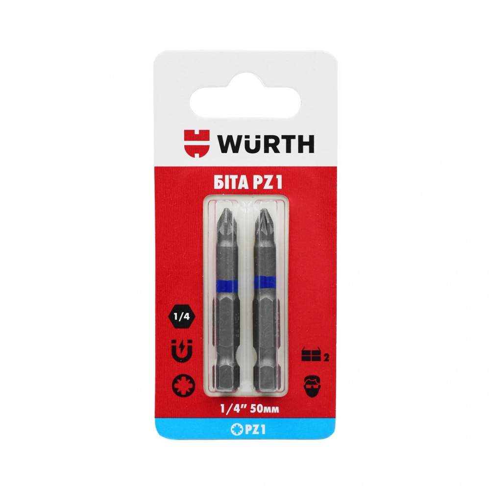 Бита WURTH PZ1х50 мм 1/4