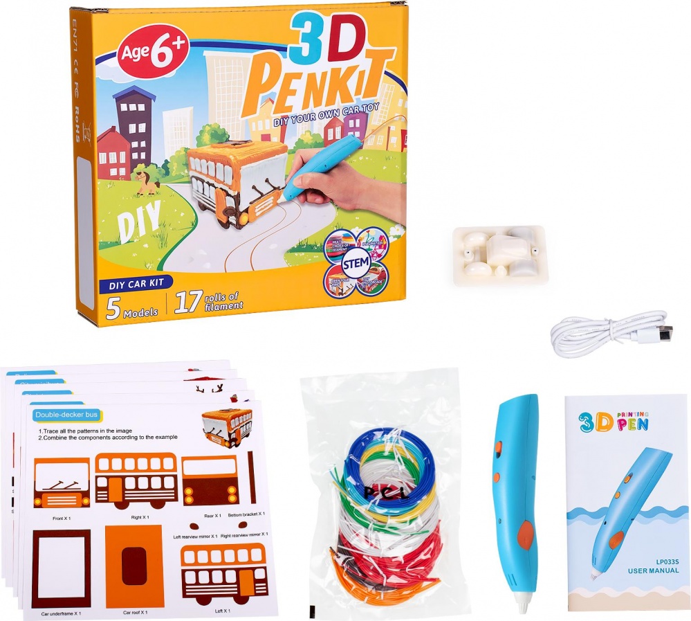 Набор 3D Pen Kit 3D-ручка с набором эко пластика PLA LP033S