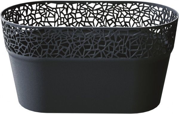 Горщик пластиковий Prosperplast Tree овальний 6л антрацит (78998-433) 