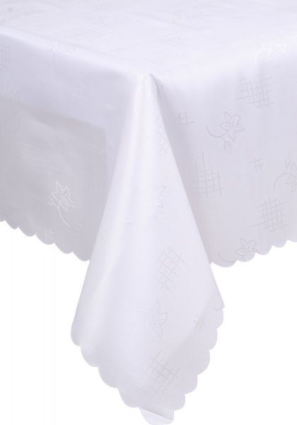 Скатерть Dertsiz 140x180 см белый Karna 